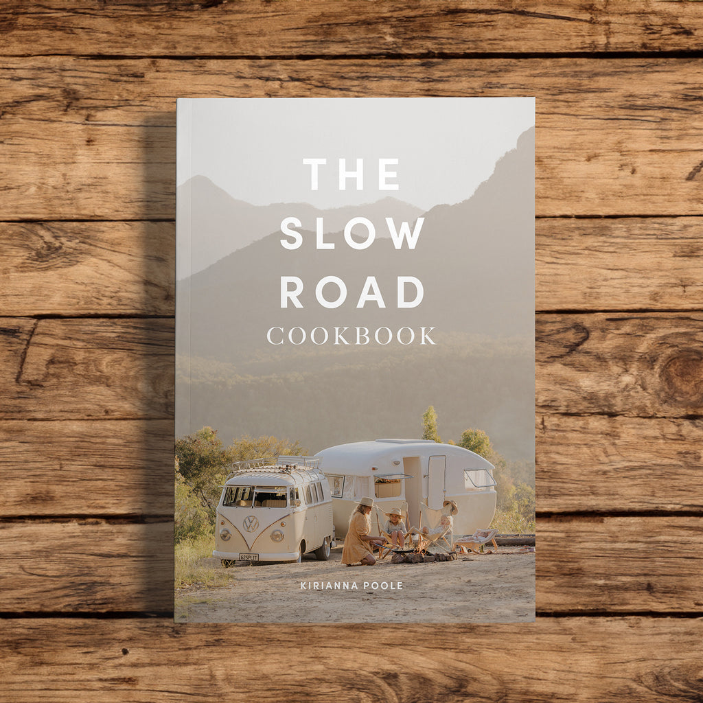 Flat lay of the The Slow Road Cookbook