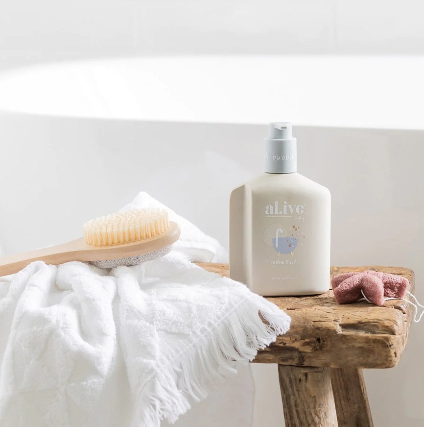 Styled picture of the Alive BABY BUBBLE BATH - APPLE BLOSSOM