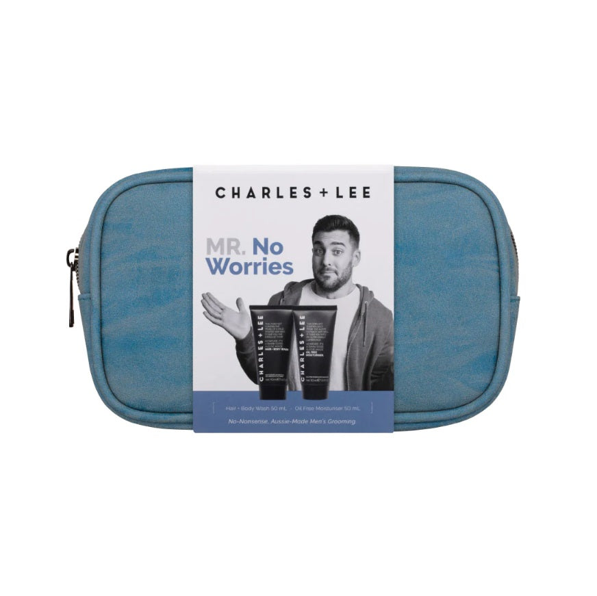 Front of the Mr. No Worries Gift Set by Charles + Lee