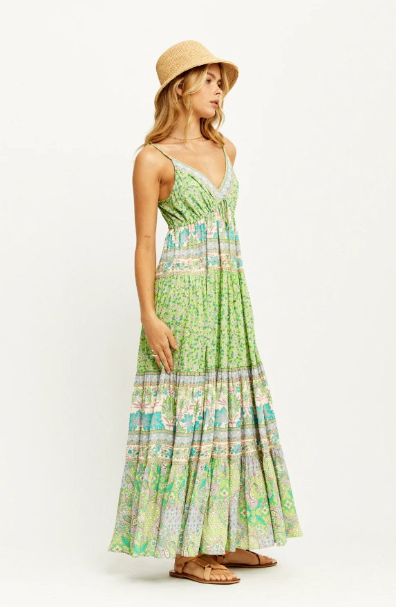 Side of the Sacramento Maxi Dress in Apple by Arnhem Clothing
