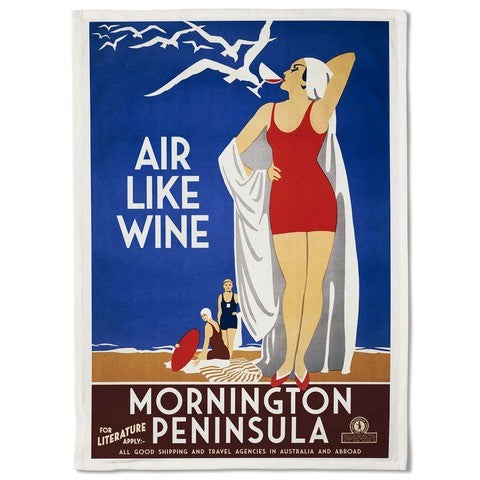 Mornington Peninsula Air Like Wine Tea Towel