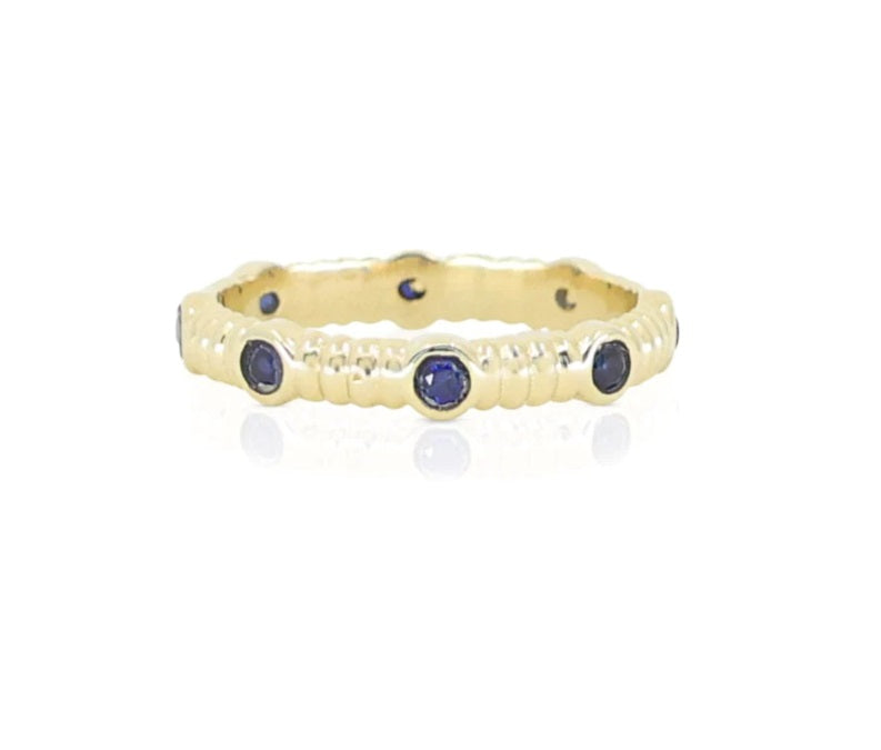 Toni May Asymmetric Sapphire Gold Stacker