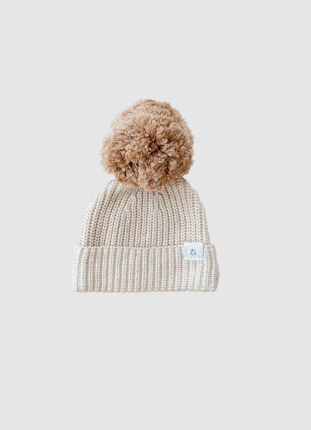 Flat lay of the Beanie Biscotti Fleck by Ziggy Lou