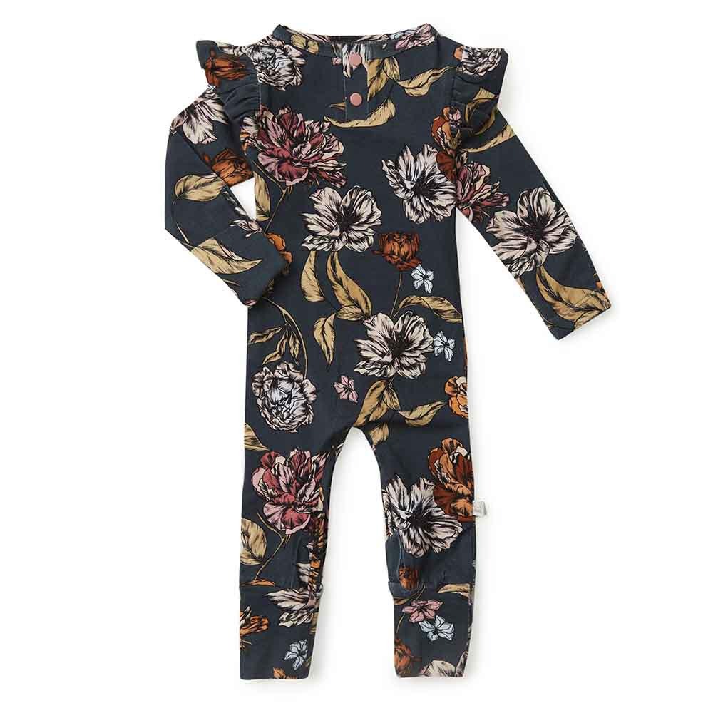 Flatlay of the belle Organic Growsuit by Snuggle Ho