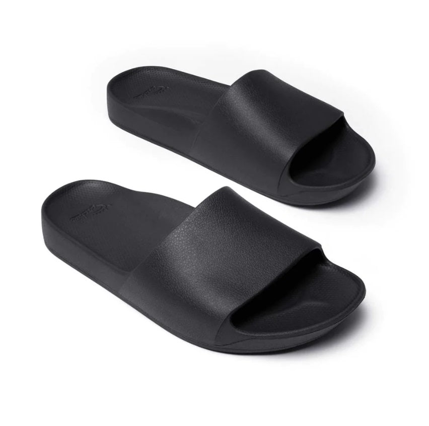 Archies Arch Support Slides - Black - Side