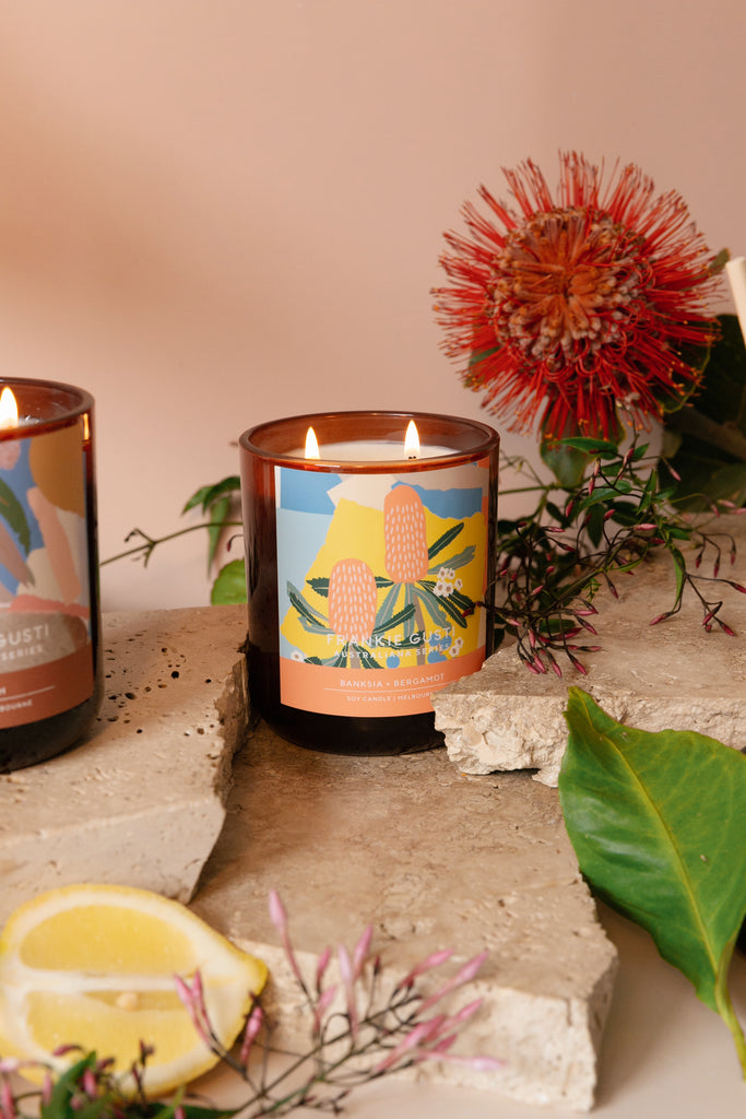 Styled photo of the Australiana in Banksia & Bergamot by Frankie Gusti