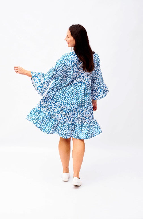 Showing the back of the Georgina Dress by Boho Australia