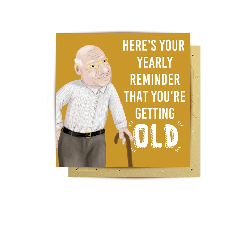 Getting Old Man Greeting Card by La La Land