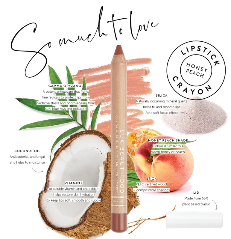 Ingredients of the Natural Lipstick Crayon by Lük Beautifood