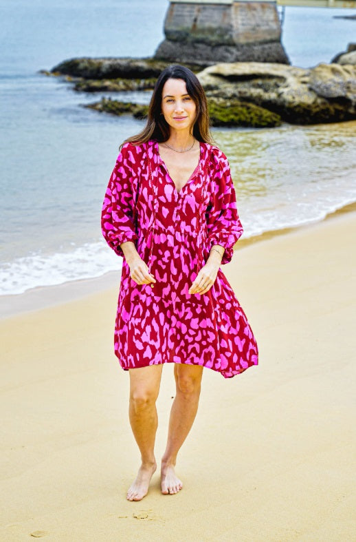 Front of the Horne Short Dress by Boho Australia