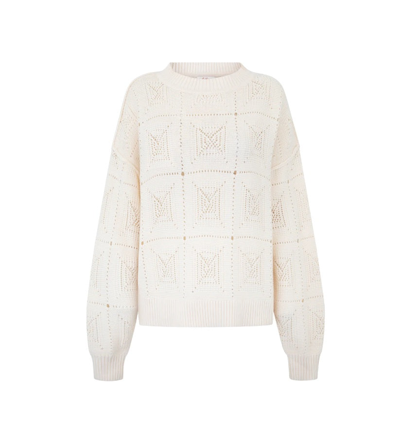 Front photo of the Ida Jumper in Cloud by Arnhem Clothing