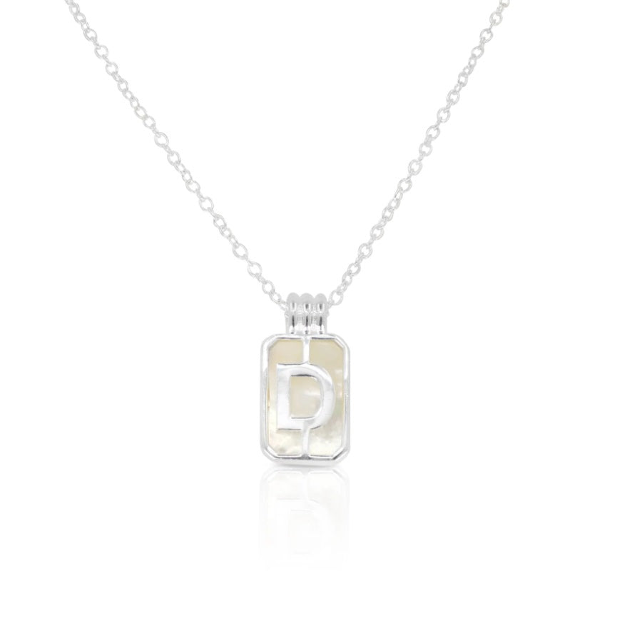 Front of the 'D' Toni May Initial A To Z Silver Pendant