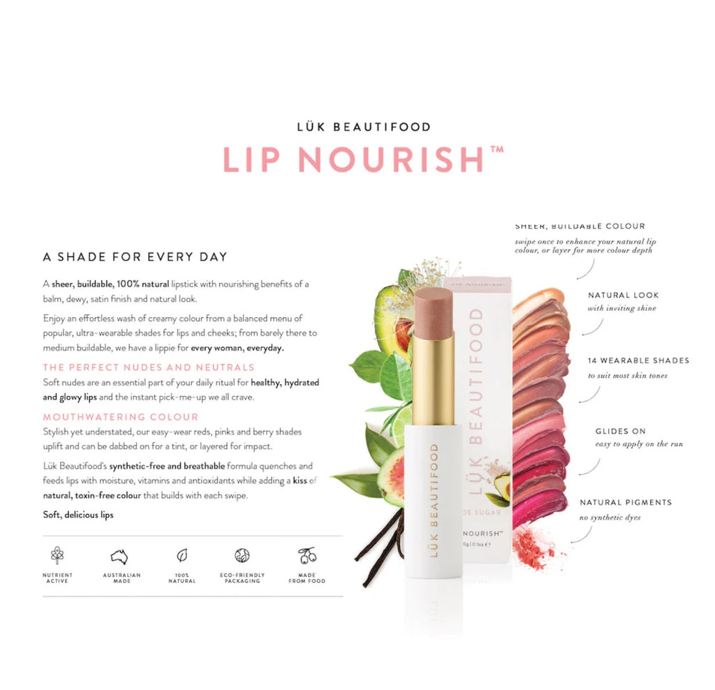Lip Nourish Natural Lipstick by Lük Beautifood