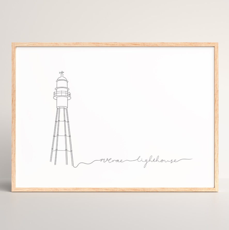 McCrae Lighthouse Print by The Salty Burrow