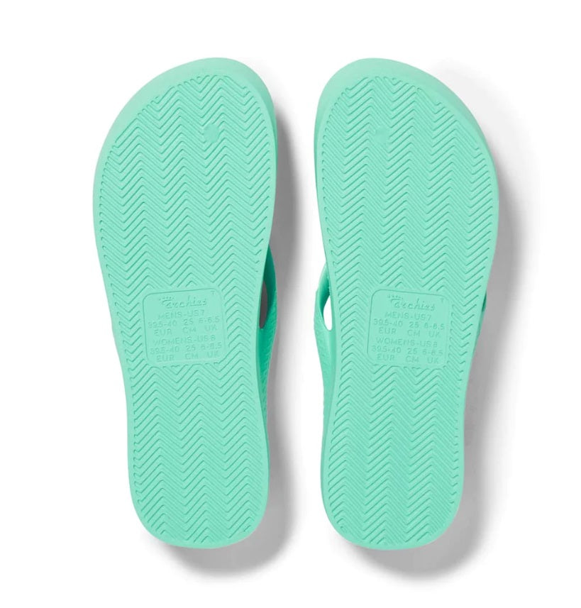 Archies Arch Support Thongs - Mint Bottom