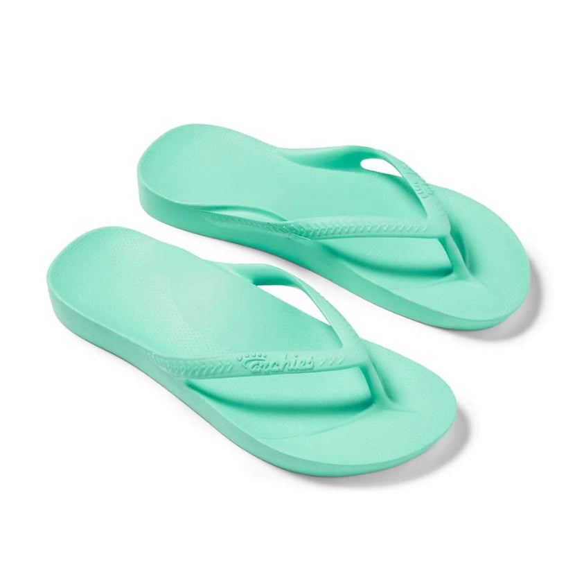 Archies Arch Support Thongs - Mint Side