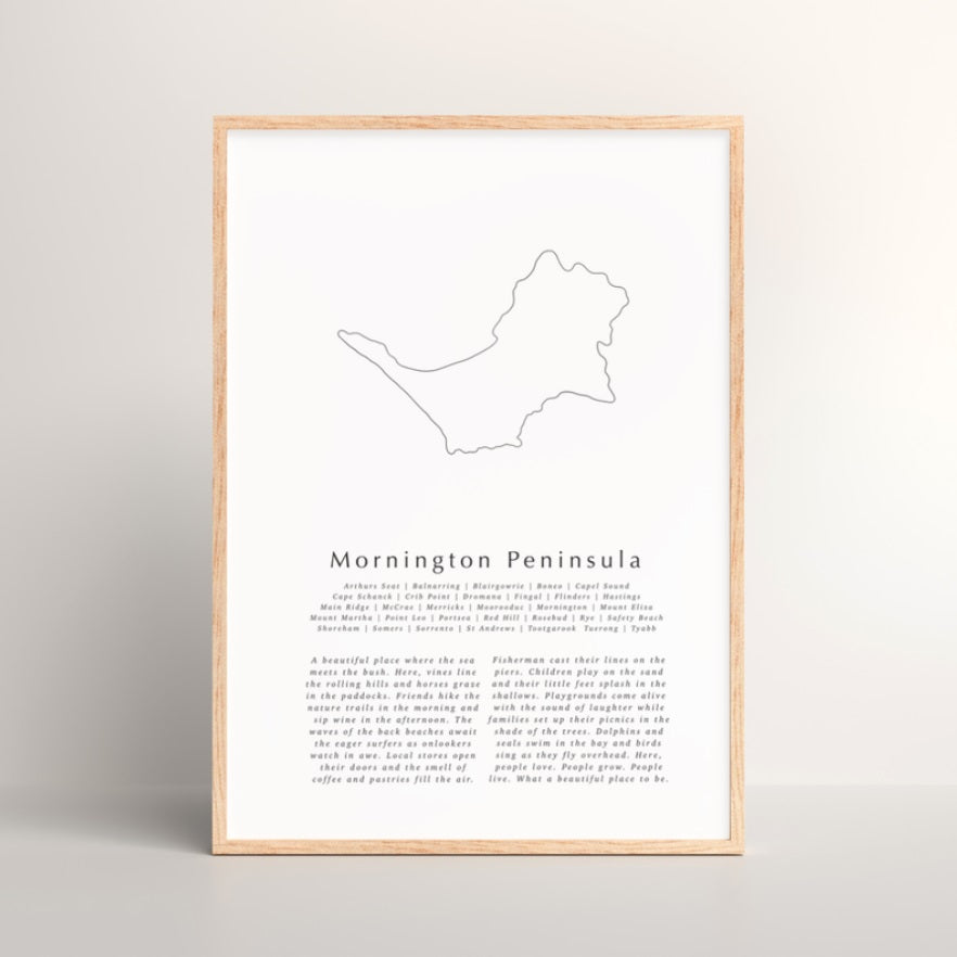 Mornington Peninsula Print by The Salty Burrow