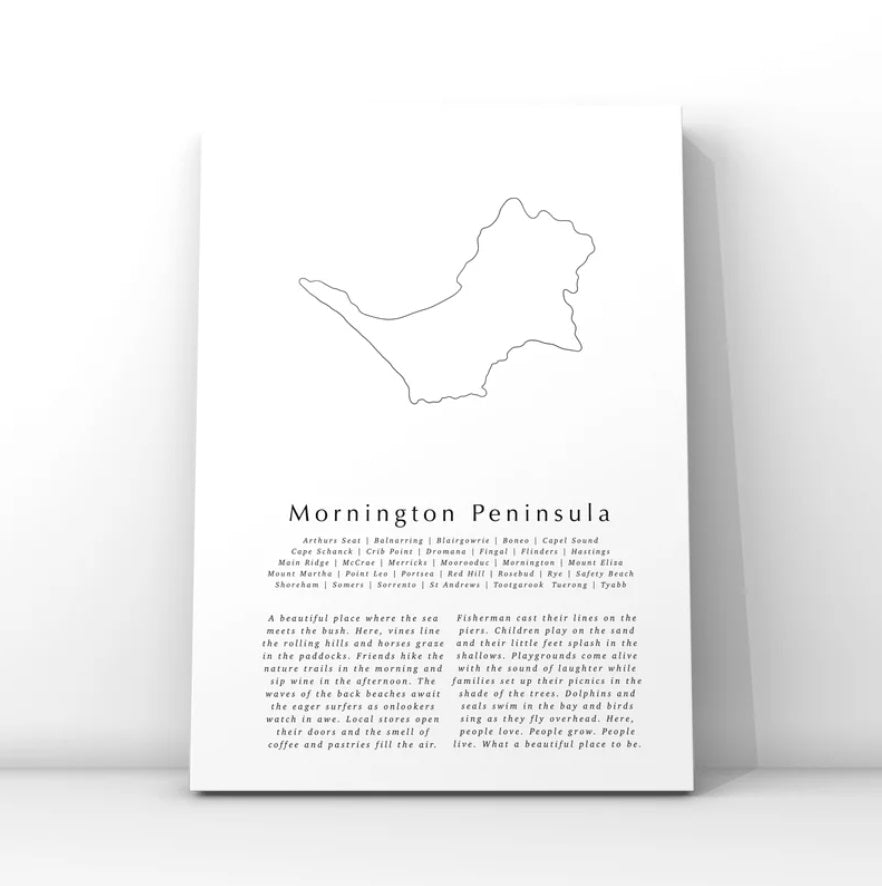 Mornington Peninsula Print by The Salty Burrow