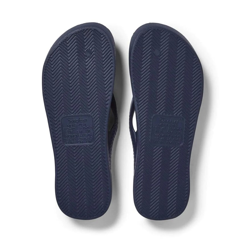 Archies Arch Support Thongs - Navy Bottom