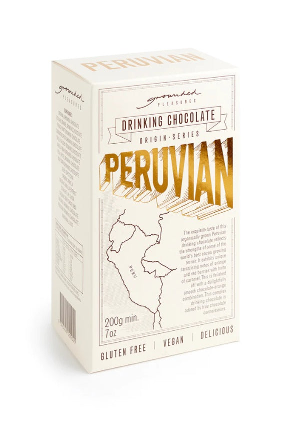 Front of the Grounded Pleasures - Peruvian Drinking Chocolate