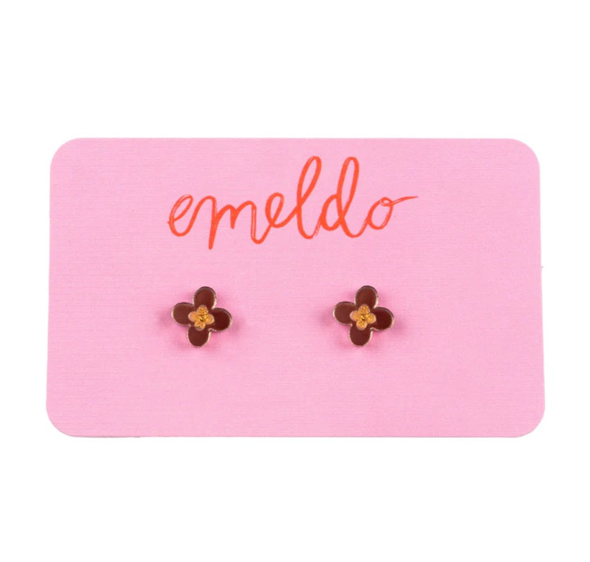 Rose Mirror Poppy Stud by Emeldo