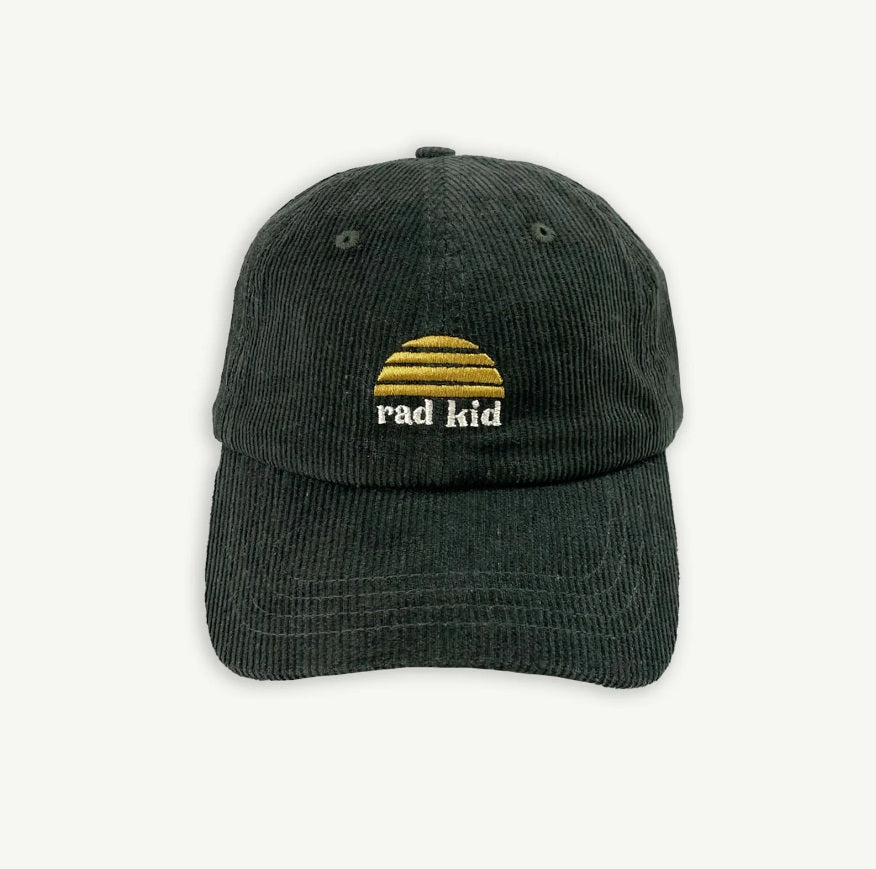 Front of the Rad Kid Cord Baseball Cap - Khaki