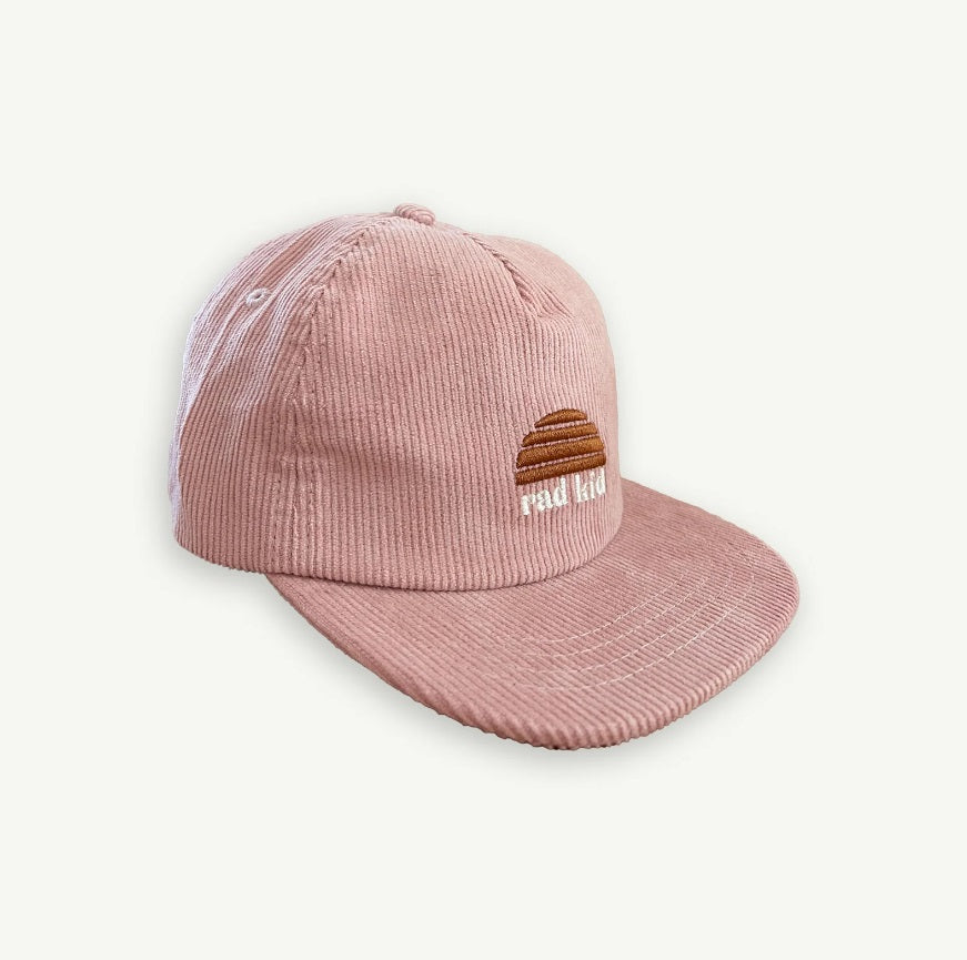 Side of the Rad Kid Cord Cap - Mauve