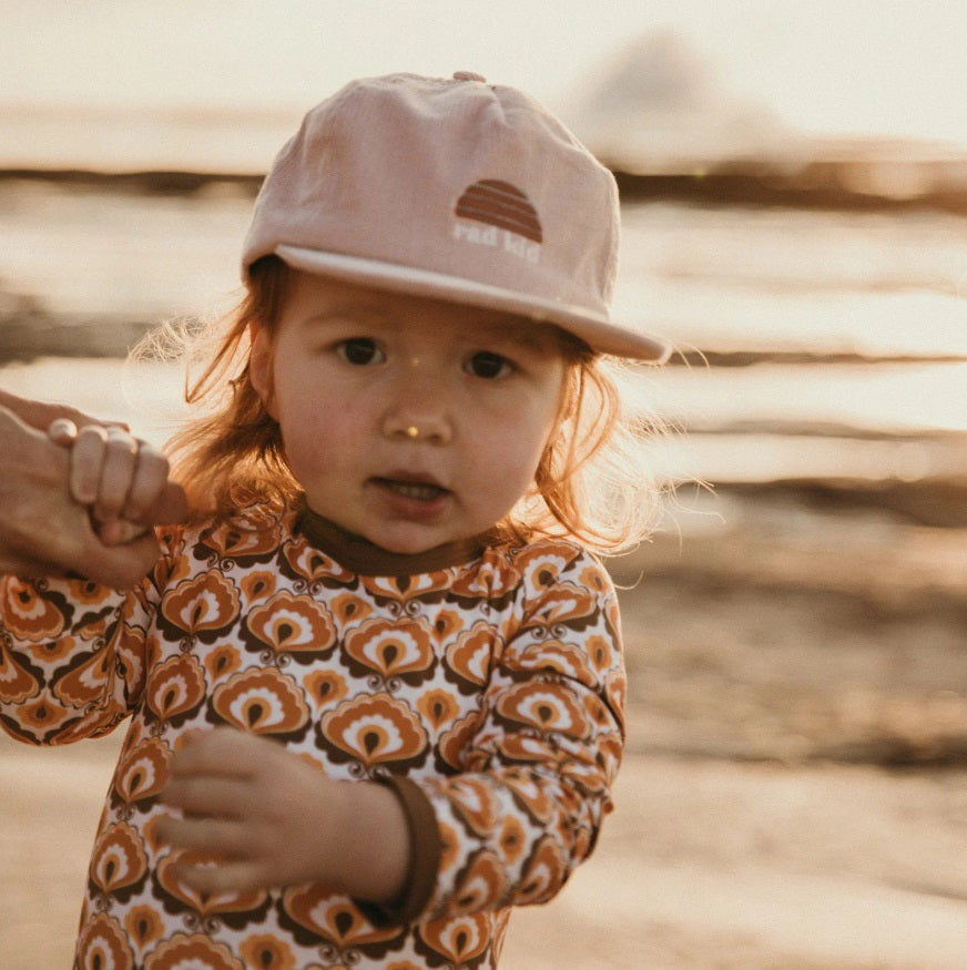 Toddler wearing the Rad Kid Cord Cap - Mauve