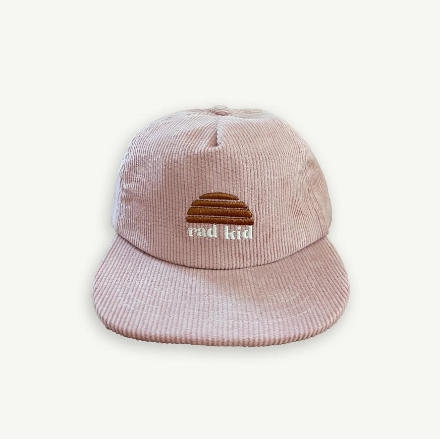 Front of the Rad Kid Cord Cap - Mauve