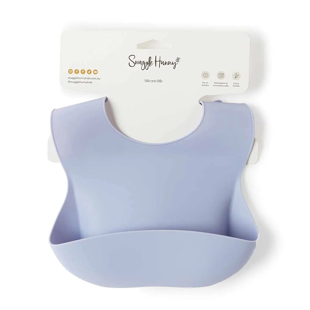 Flay lay of the Silicone Bib Zen by Snuggle Hunny