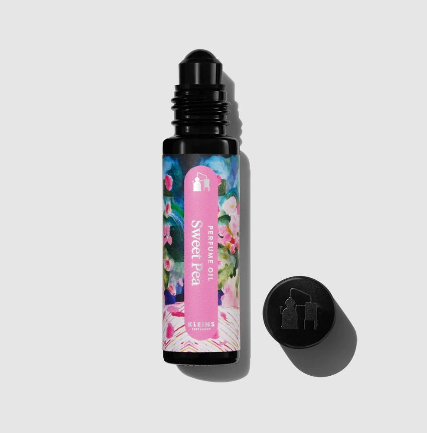 Roll on of the Sweet Pea Perfume Roll On by Kleins Perfumery