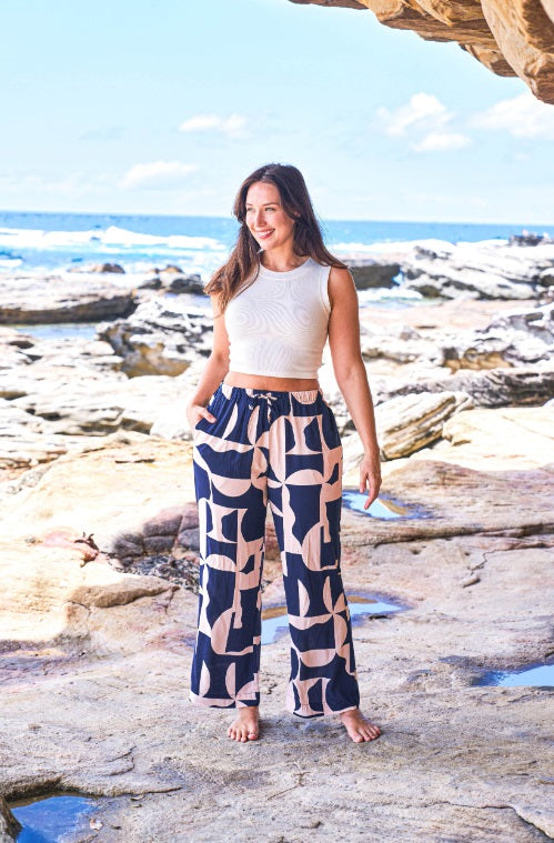 Model wearing the Tania Pant by Boho Australia