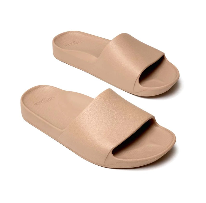 Archies Arch Support Slides - Tan - Top