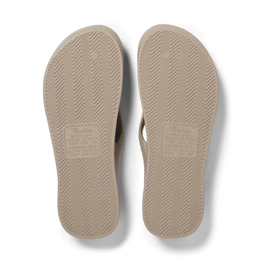 Archies Arch Support Thongs - Taupe - Bottom