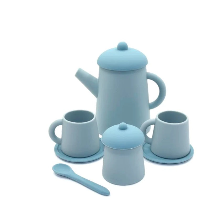 Front of the Blue Tea Time Set by Little Drop
