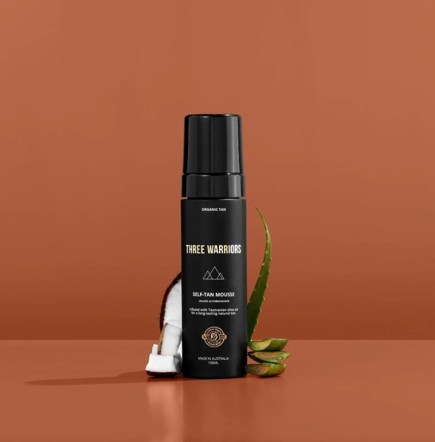 Front of the self-tan mousse in the Body Bronze Kit by Three Warriors