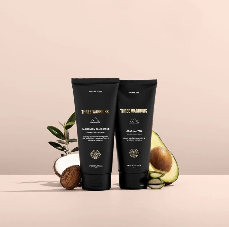 Bottle styled of the Body Glow Kit by Three Warriors