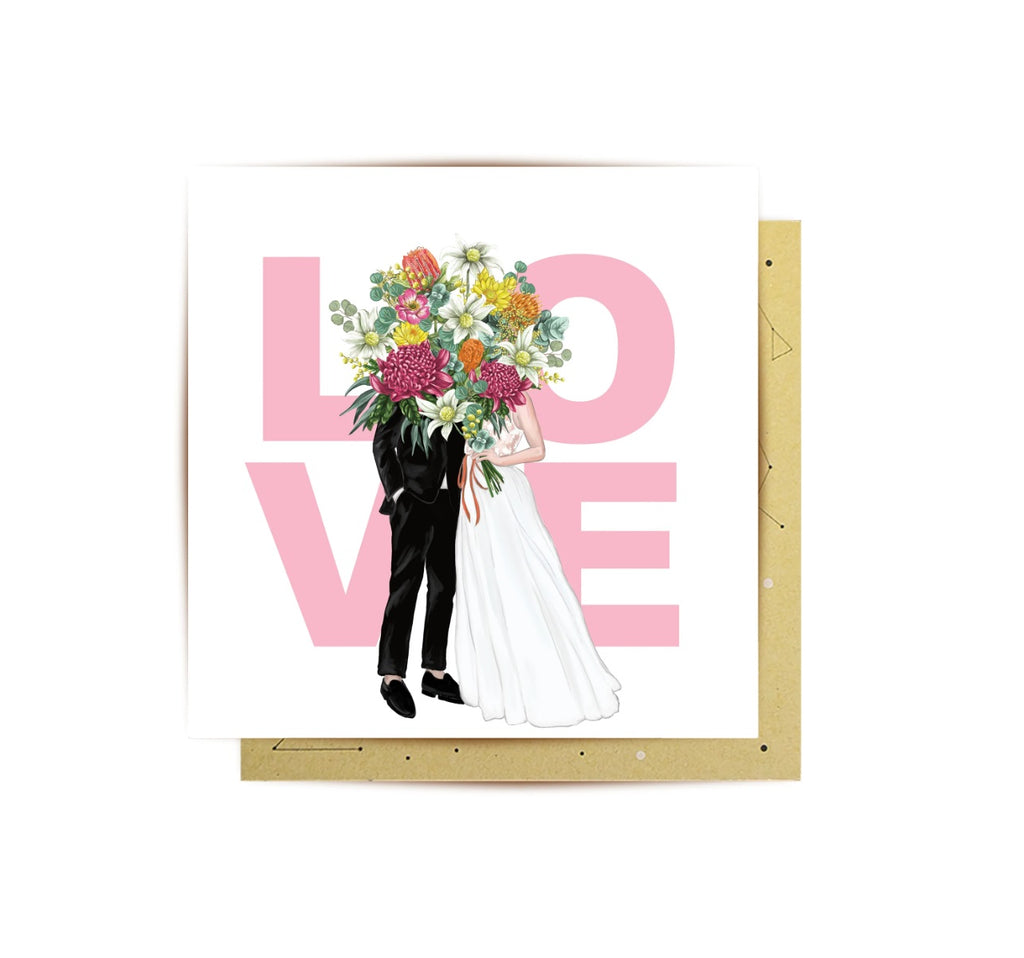 Wedding Love Greeting Card by La La Land