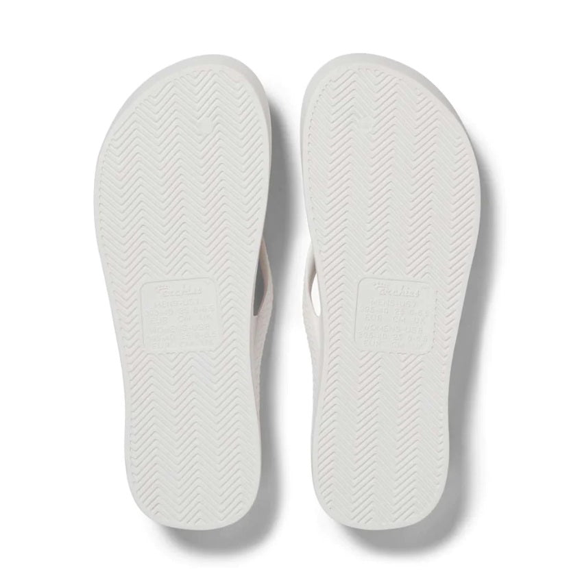 Archies Arch Support Thongs - White - Bottom