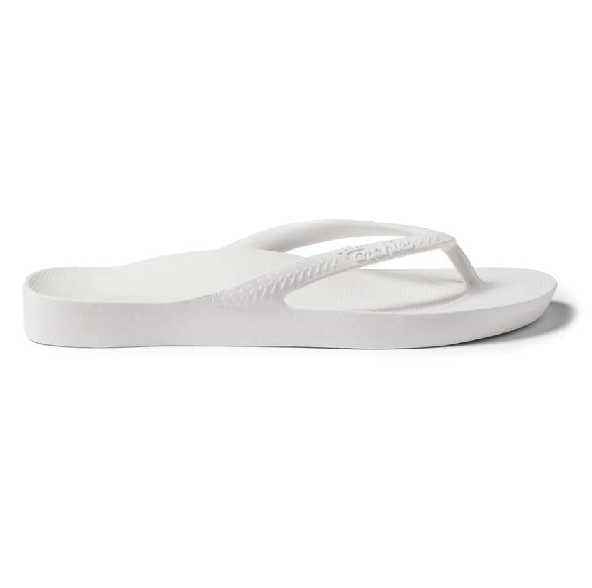 Archies Arch Support Thongs - White - Side