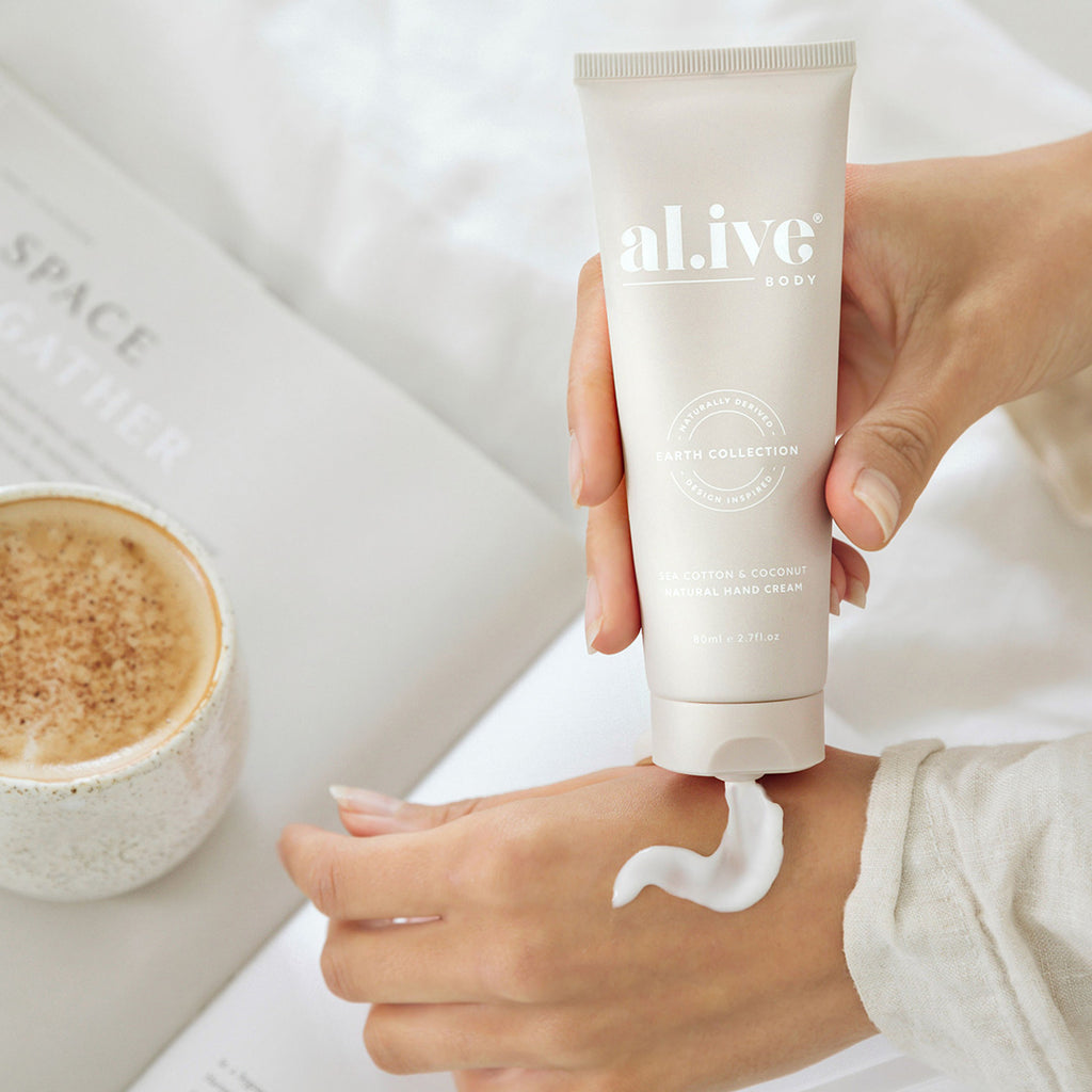 alive hand cream sea cotton and coconut