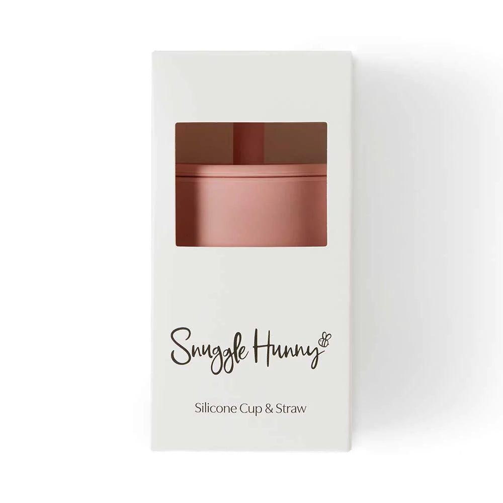 Silicone Sippy Cup Rose by Snuggle Hunny in the packaging